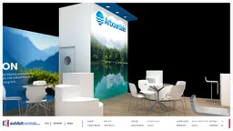 20x20 Peninsula booth design by Exhibit-Rentals